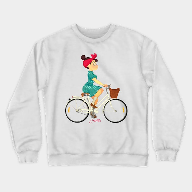 I want to ride my bike Crewneck Sweatshirt by melivillosa